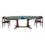 Baumann 255cm oval extendable table Scandinavian design vintage 60 70 rallon