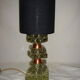 Lampe en verre & cuivre de 1940