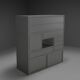 Rare 'Kaidan' cabinet by Kazuhide Takahama for Gavina, Italy 1960s