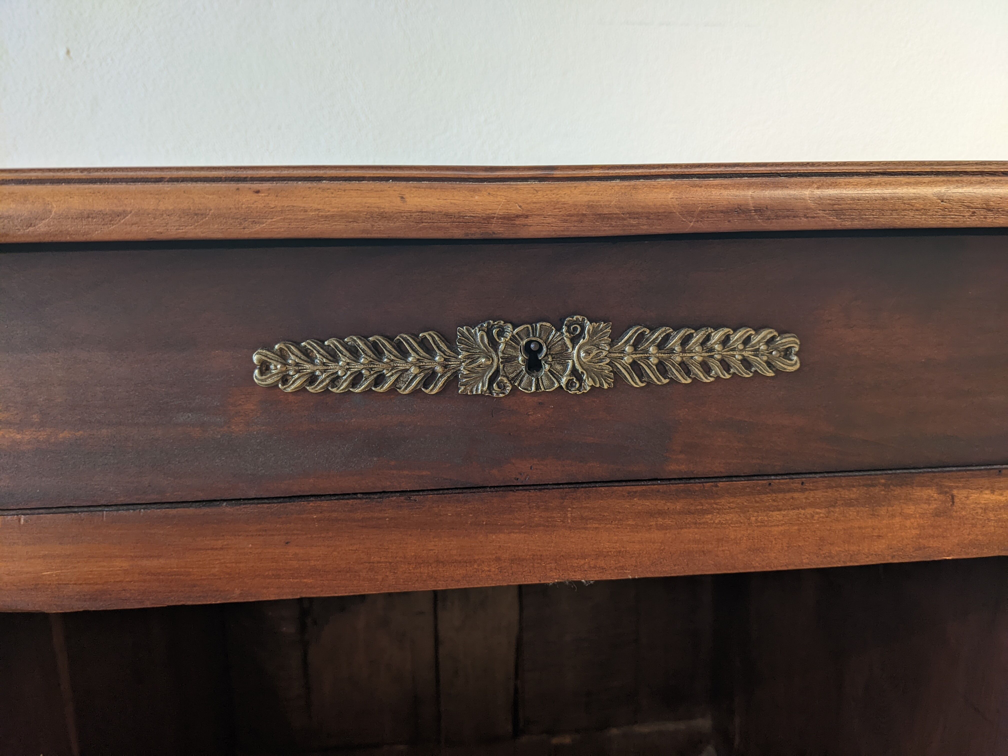 Old desk leather top