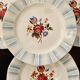 4 vintage Sarreguemines “Claude” dinner plates - Earthenware with floral decoration