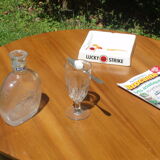 Round coffee table in solid walnut double tray of the 1970s