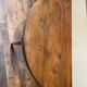 Half moon table in walnut style Louis philippe