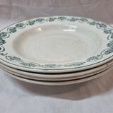 Assiettes en faïence XIXeme Céranord St Amand