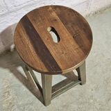 Burmese teak workshop stool