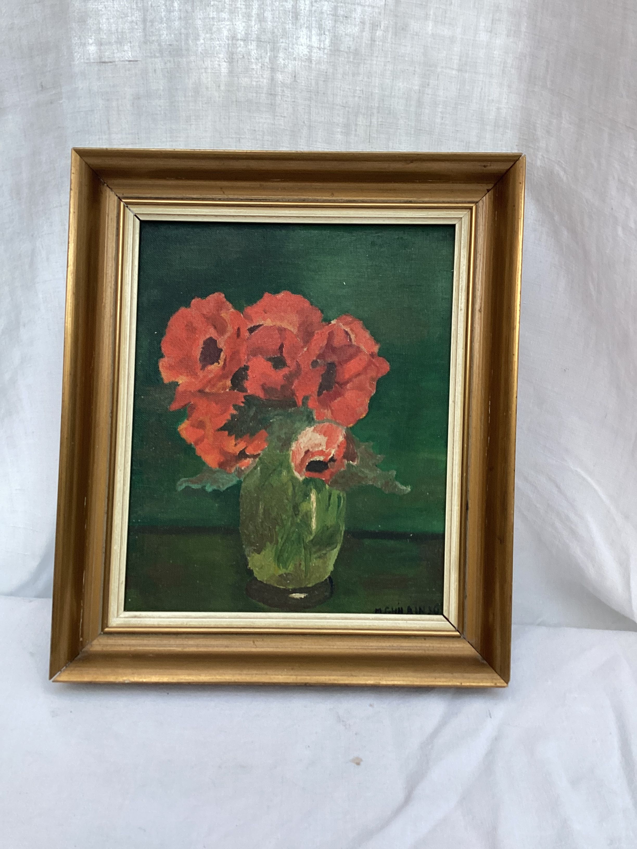 Painting signed around the years 1956 oil on canvas Dimension: 34x29 cm with the frame