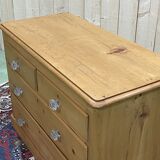 English chest of drawers in fir - early XXth