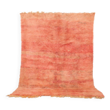 Tapis marocain vintage fait main 196 x 280 cm - Tapis marocain couleur pêche - Berbère
