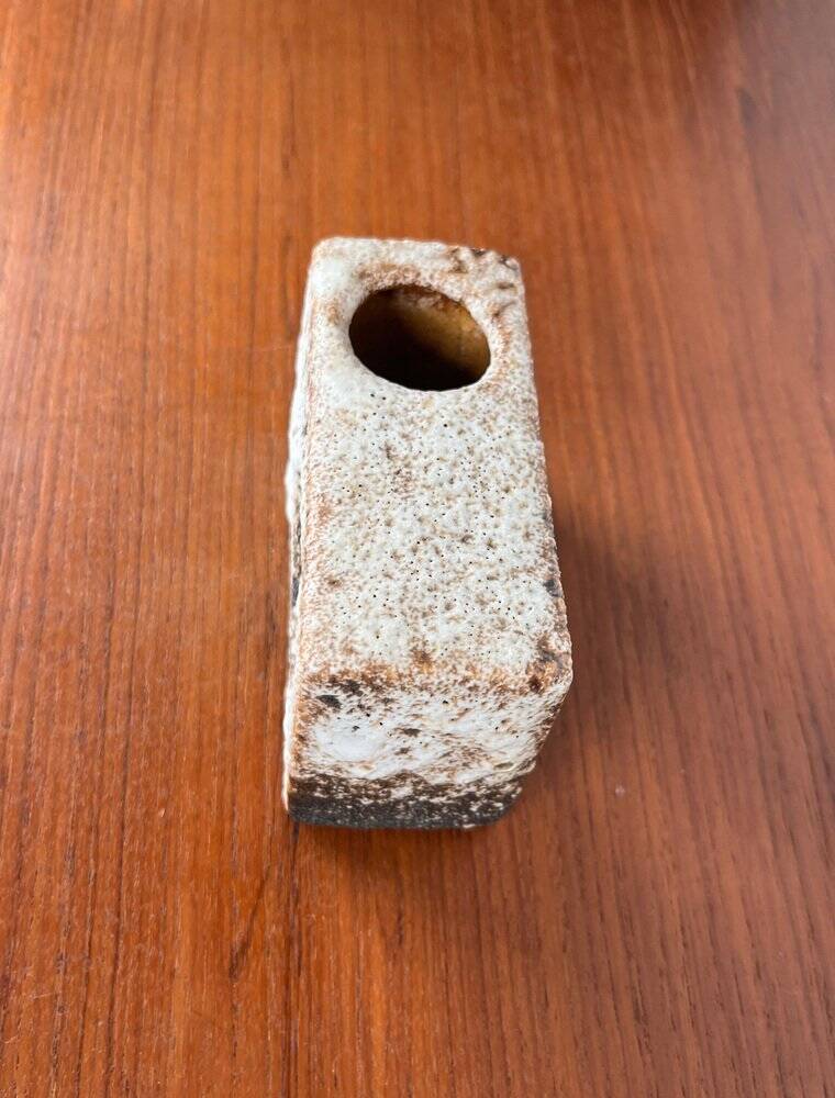 Brutalist Fat Lava vase from the mid-century by Van Woerden for Vest Keramik, 1960s.