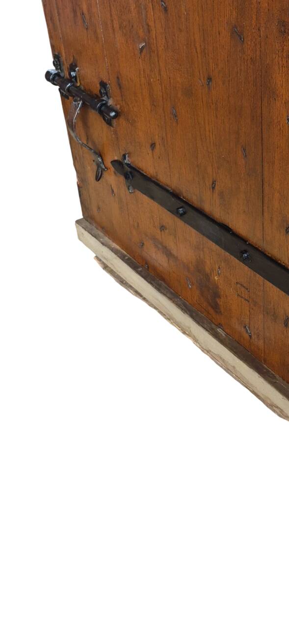 hand-forged studded castle doors + frame from the 1800s/1900s