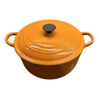 Cocotte orange Le Creuset années 50/60