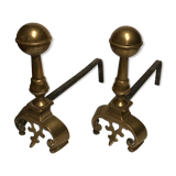 Brass chenets