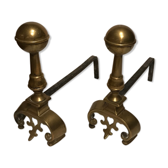 Brass chenets