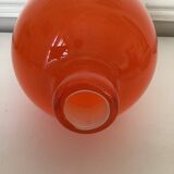 Large Empoli vase in orange glass, vintage 1960s