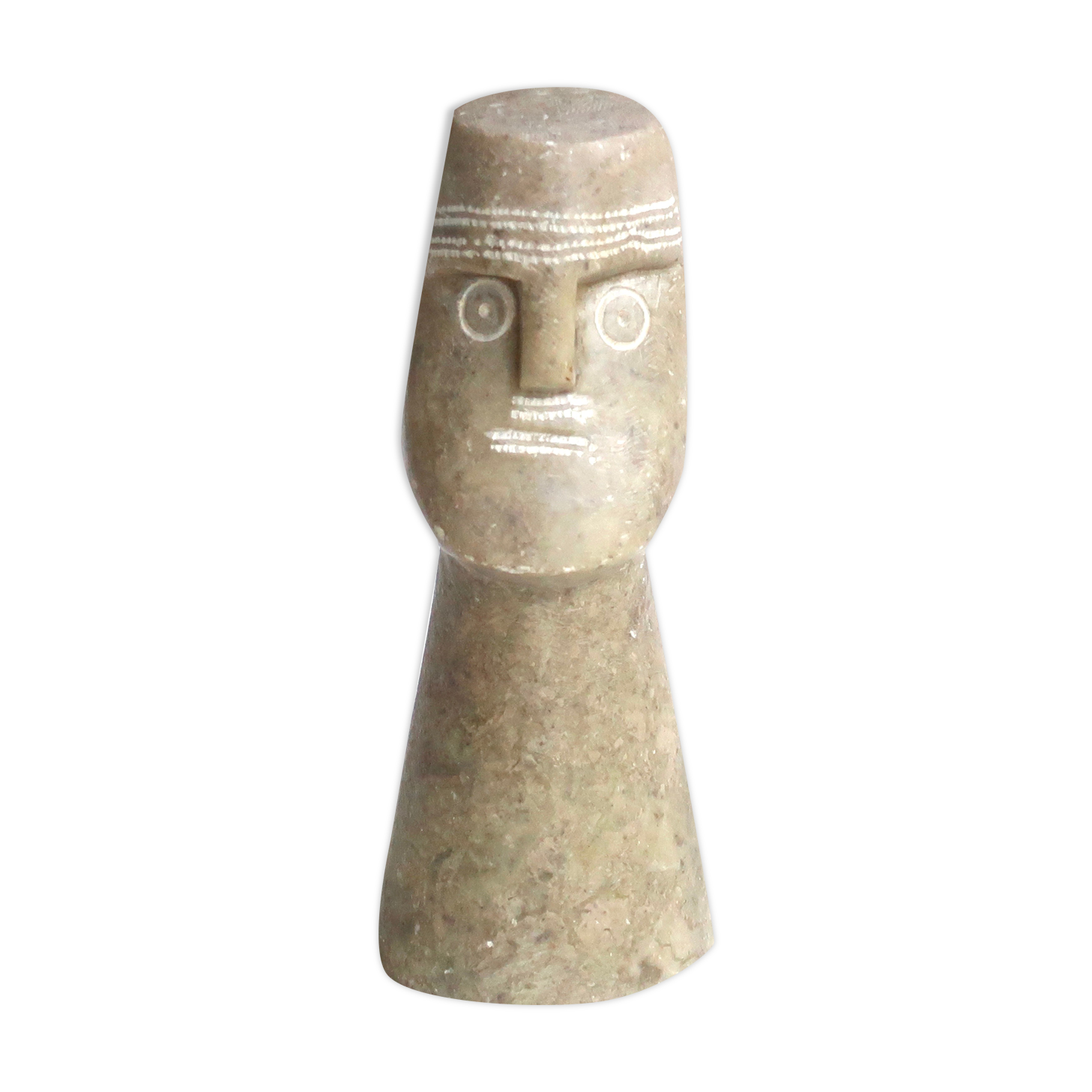 Ethnic stone bust, 70s