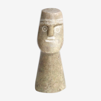 Ethnic stone bust, 70s