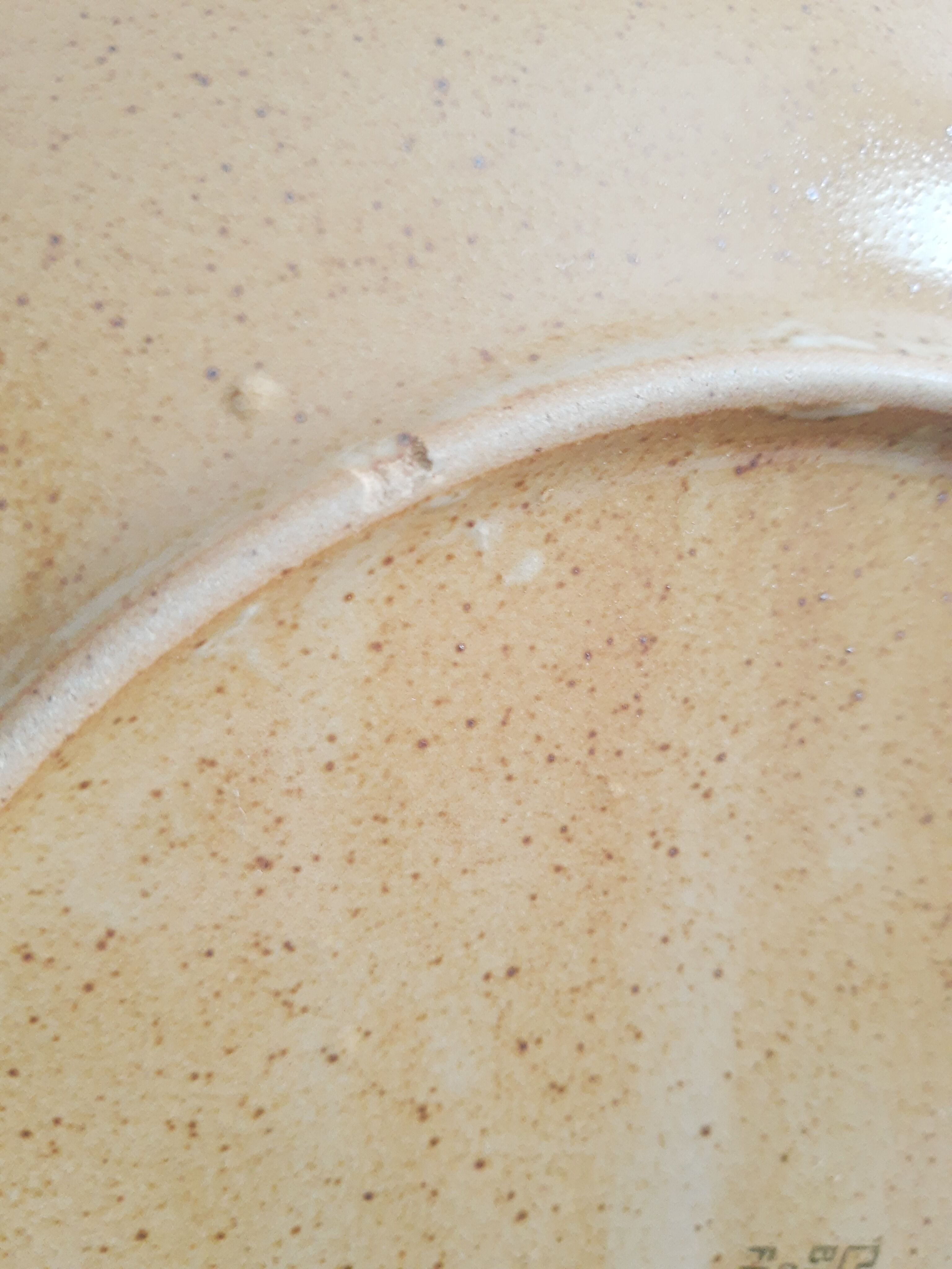 Set of 6 flat plates in Brenne stoneware from France vintage