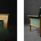 Vintage Mid-Century Modern Rosewood & Green Velour 3-Seater Sofa and Chair