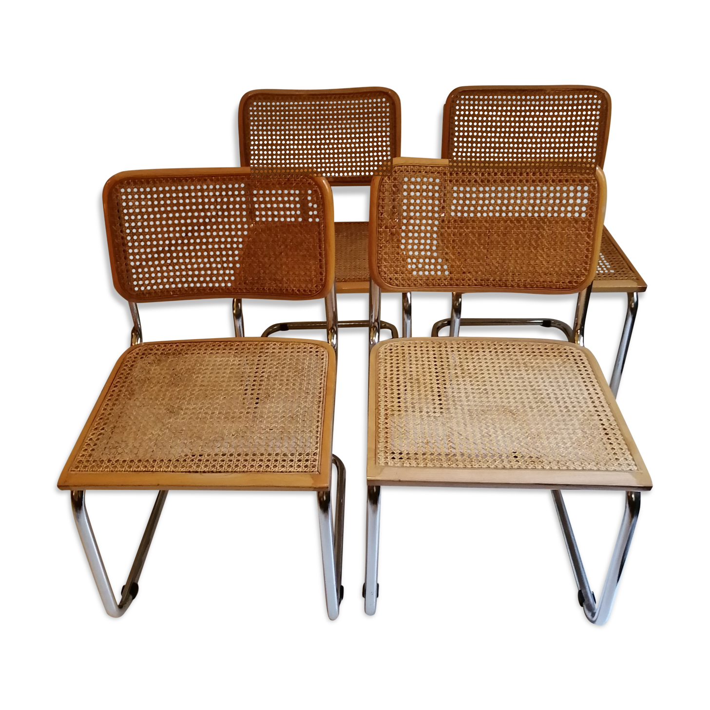 Cesca chairs, B32 by Marcel Breuer
