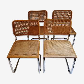 Cesca chairs, B32 by Marcel Breuer