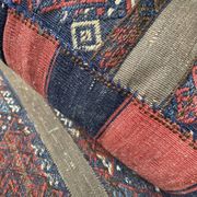 Pair of vintage XXL Kilim cushions