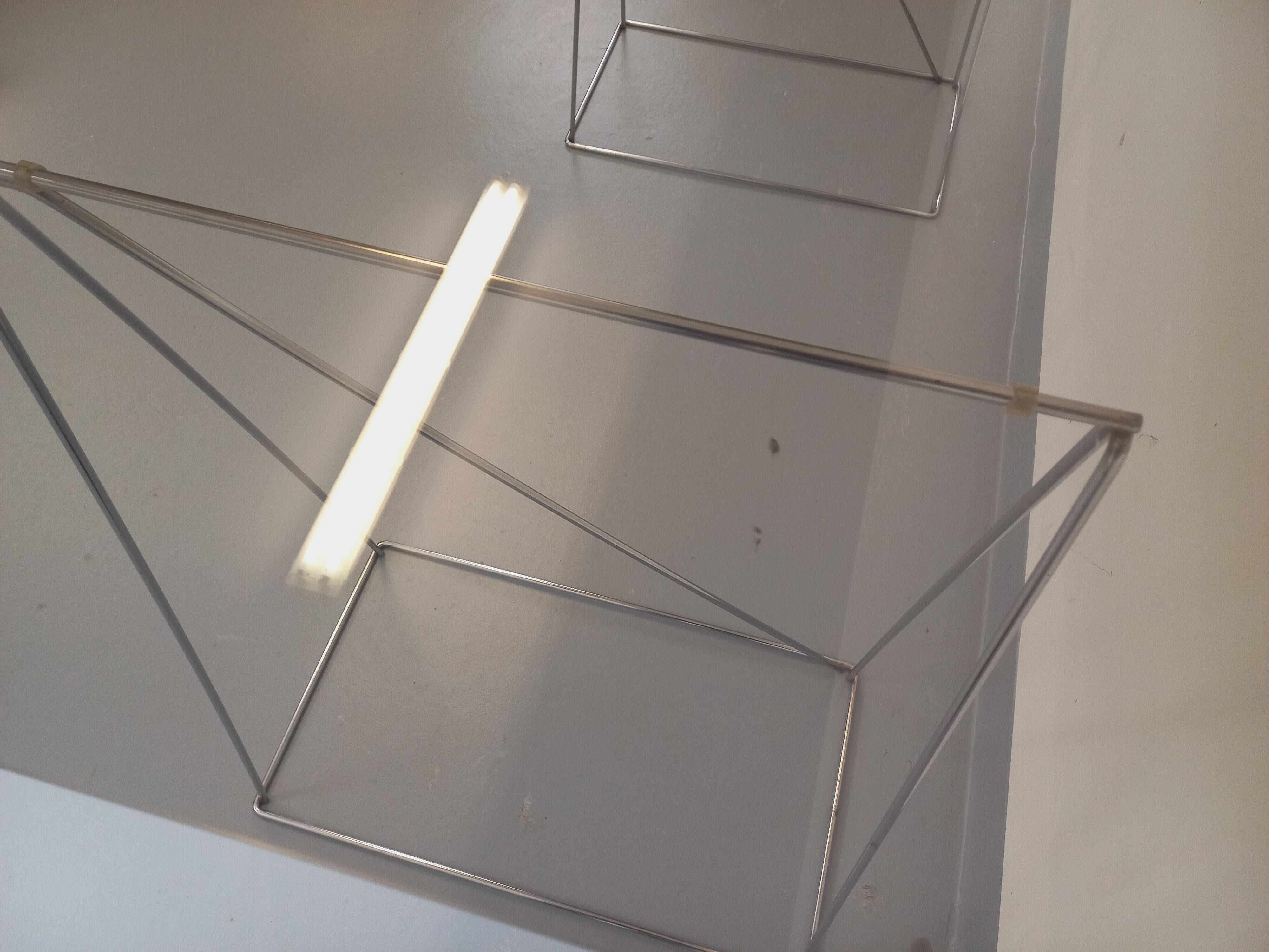 Bureau en verre fumé et métal chromé, années 70