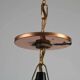 Copper & Black Pendant Lamp by Werner Schou for Coronell Elektro — Denmark, 1960s