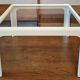 Coffee table in white lacquered wood with glass top, 1960s