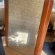 Art Deco modernist mirror in mahogany