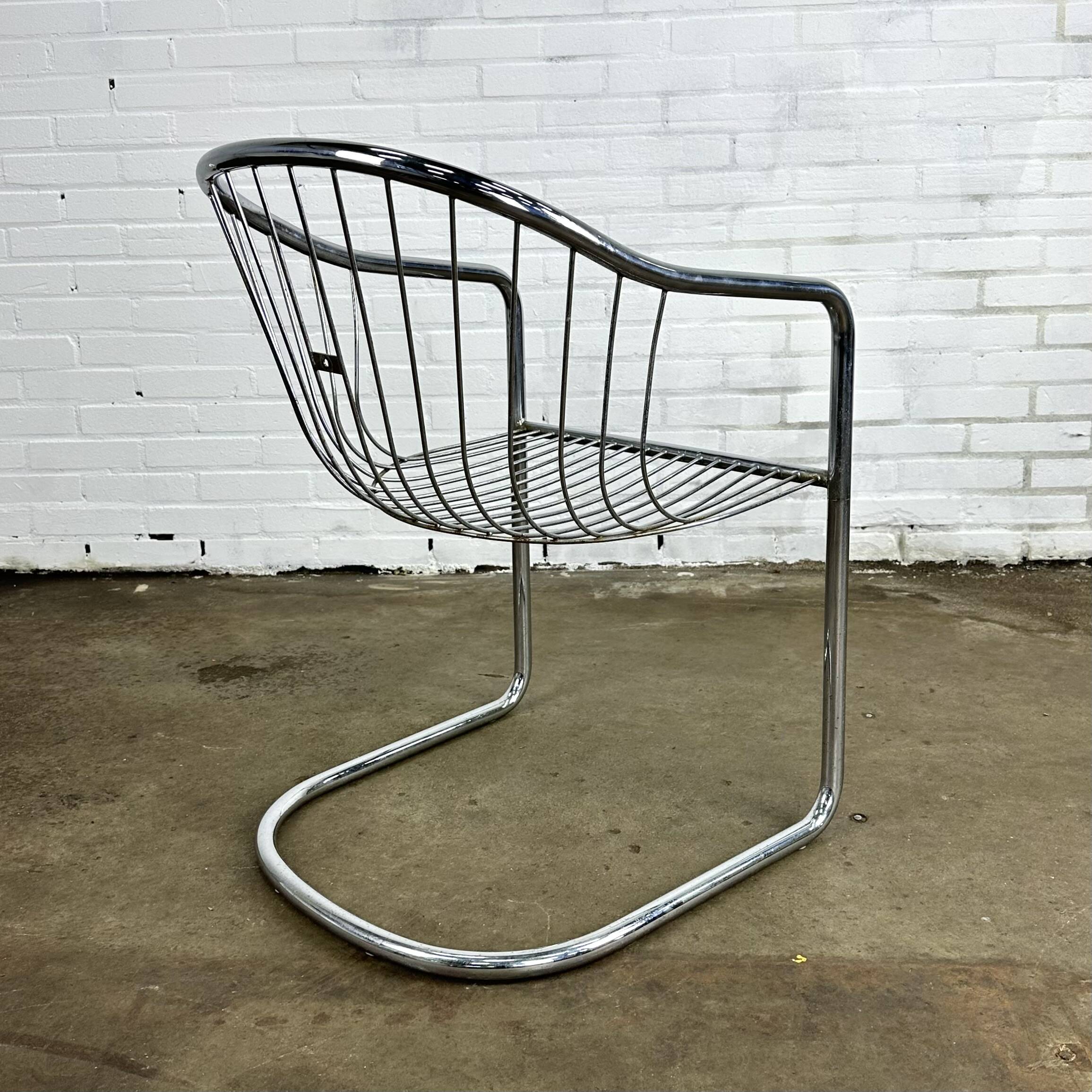 Vintage chrome wire chairs