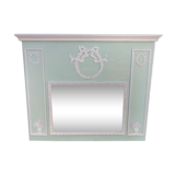 Celadon green trumeau mirror - 121x150cm