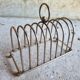 Silver metal toast holder