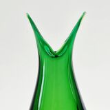 Large Mid-Century Sommerso Murano Glass Vase by F. Poli for Seguso, 1970s