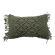 Braided green macramé cushion 40x60 cm