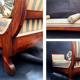 Walnut recamier bench Napoleon III daybed mid-nineteenth century
