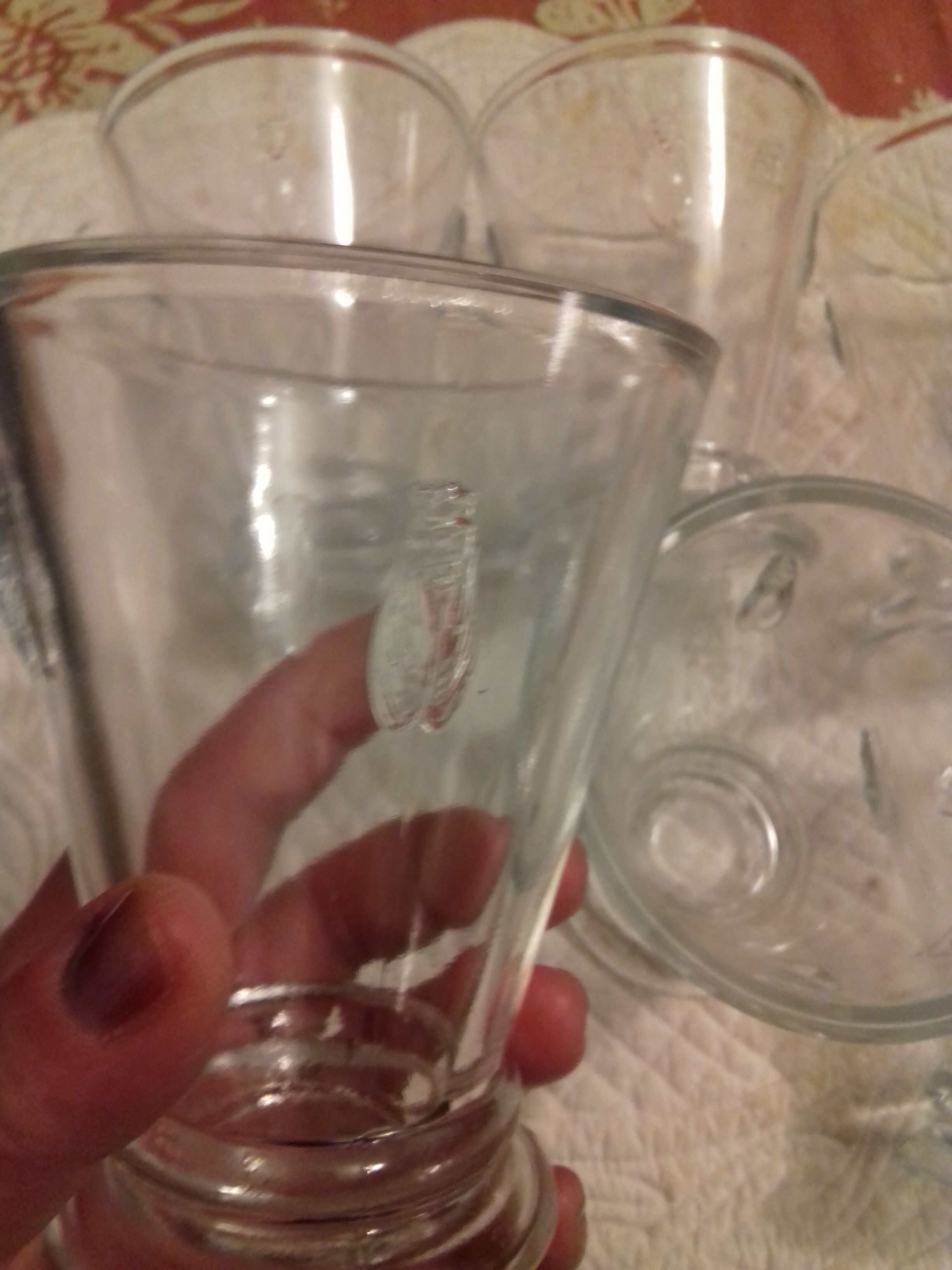 Suite of 6 bee water glasses