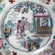 Set of 3 vintage plates gardens and Asian birds