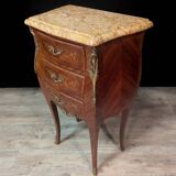 Pair of curved Louis XV style bedside tables