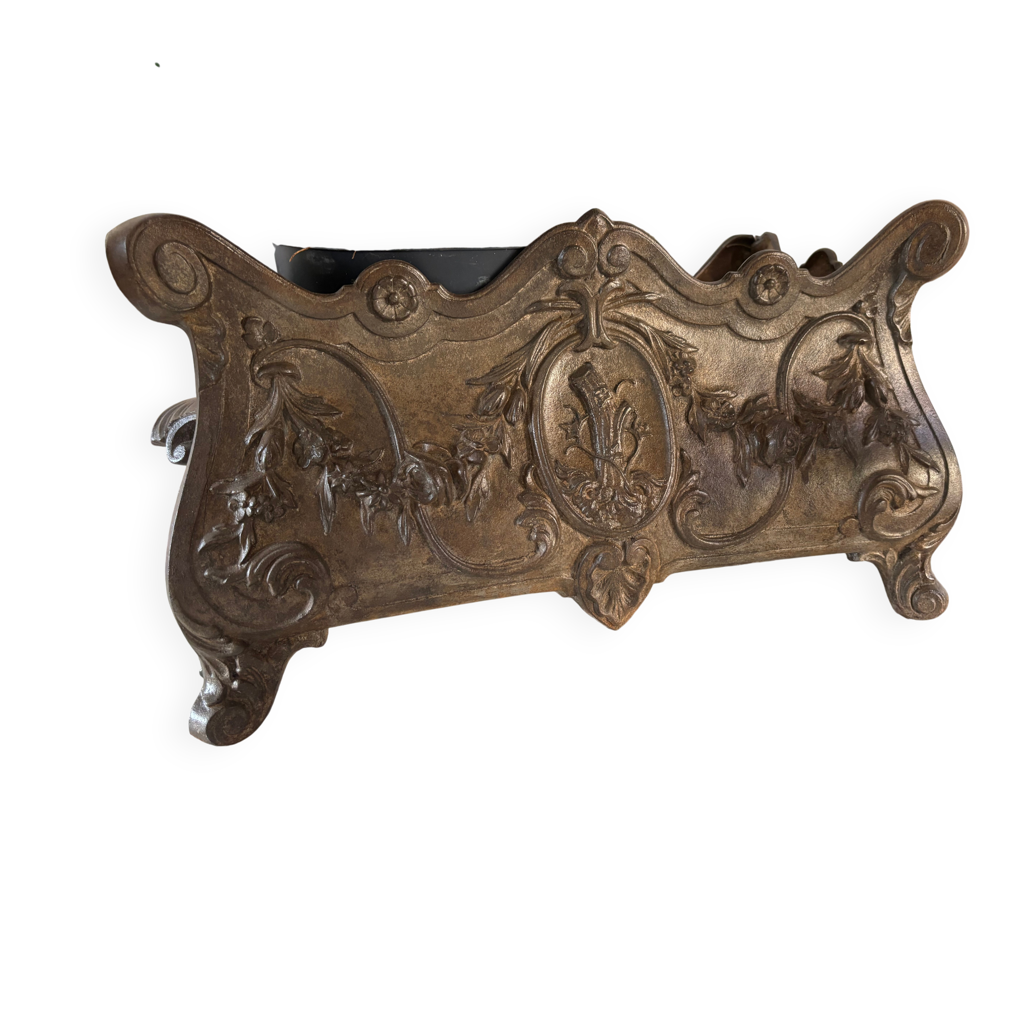 Large cast iron planter