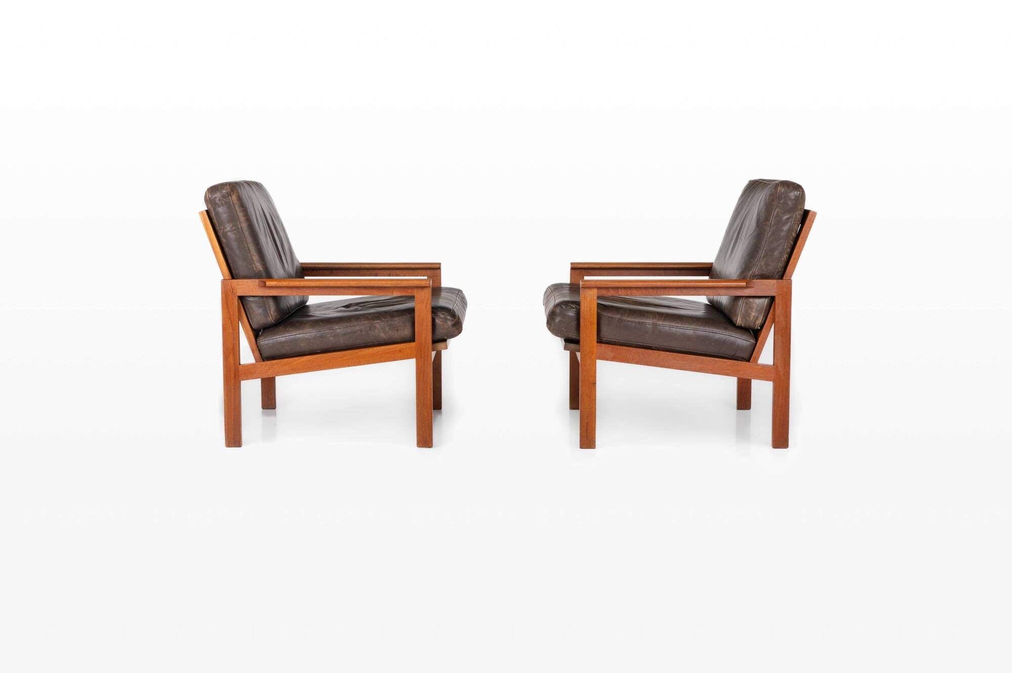 Capella Easy Chairs with Ottoman by Illum Wikkelsø for Nelse Eilersen, Denmark, 1950s, Set of 3