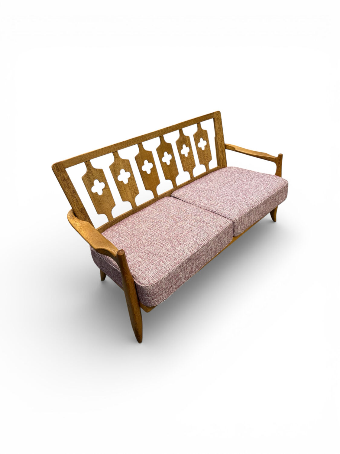 "José" canapé in solid oak by Guillerme & Chambron for Votre Mais.