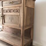 Buffet / Desserte en bois massif vintage, style Art Déco