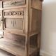 Vintage solid wood sideboard / serving trolley, Art Deco style