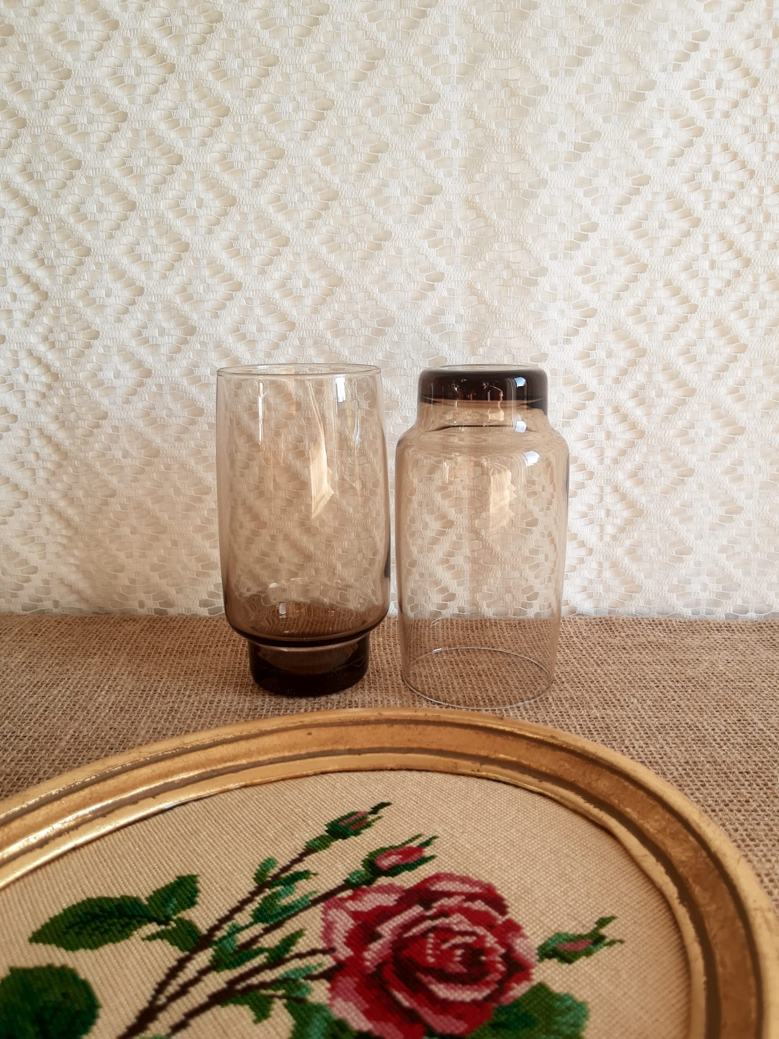 Duo of vintage 70s smoked glasses