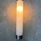 XXL big chrome and milk glass Bauhaus / functionalist wall lamp - 1930s