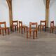 Set of 6 Pierre Chapo S11 Dining Chairs, France, 1960s