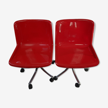 Pair of office chairs Tecno Modus by Osvaldo Borsani