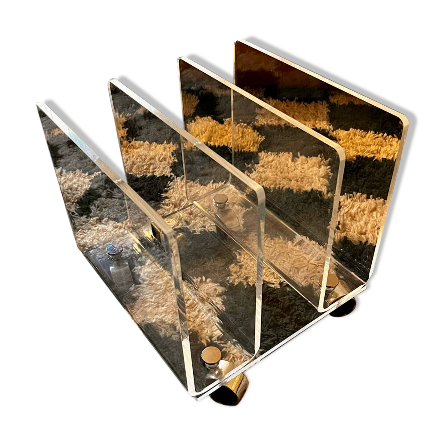 Marais International Plexiglas magazine rack