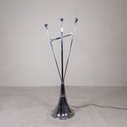 Standing chrome lamp in Art Deco style, Jules Dewaele Brussels, 1950
