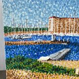 Signed pointillist painting from 2005